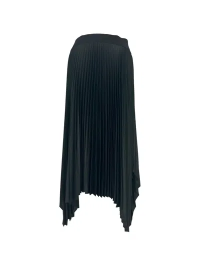 Pre-owned Joseph 2020s Ade Knit Weave Plissé Skirt In Black