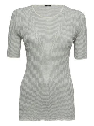 Pre-owned Joseph 2024 Ribbed-knit T-shirt In Blue