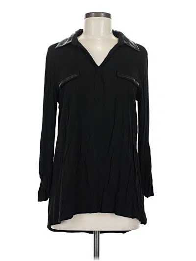 Pre-owned Joseph A 3/4 Sleeve Blouse In Black