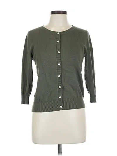 Pre-owned Joseph A 3/4 Sleeve Button Down Shirt In Green