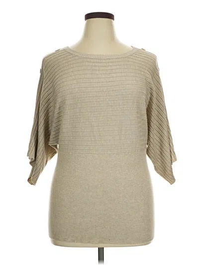 Pre-owned Joseph A 3/4 Sleeve T-shirt In Tan