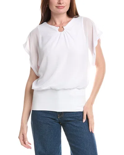 Joseph A Banded Top In White