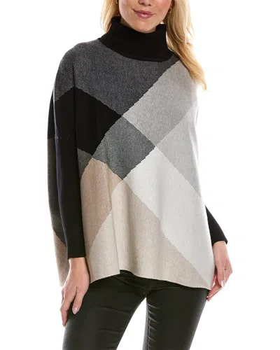 Joseph A . Boxy Turtleneck Sweater In Neutral Arg Block