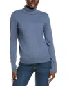 Joseph A . Button Cuff Turtleneck In Gray