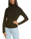 Joseph A Button Cuff Turtleneck Sweater In Brown