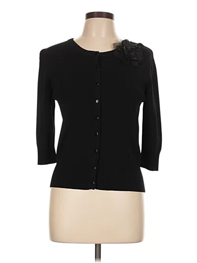 Pre-owned Joseph A Cardigan Sweater In Black