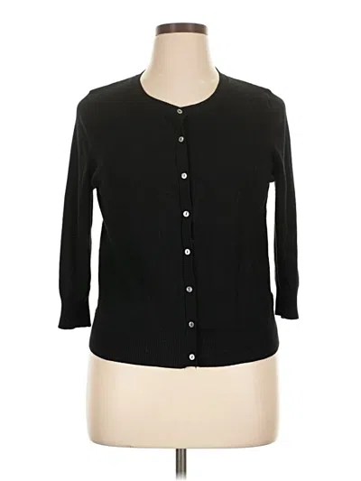Pre-owned Joseph A Cardigan Sweater In Black