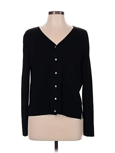 Pre-owned Joseph A Cardigan Sweater In Black