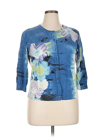 Pre-owned Joseph A Cardigan Sweater In Blue