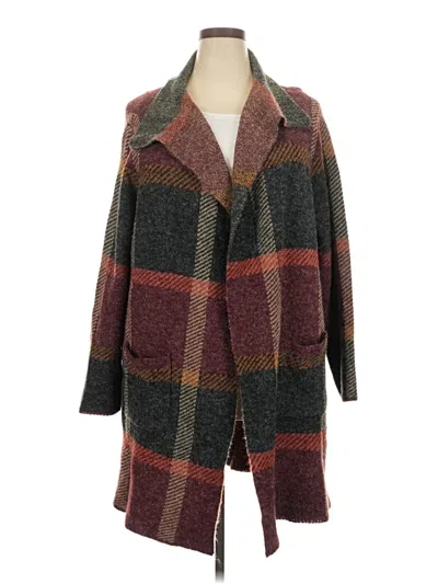 Pre-owned Joseph A Cardigan Sweater In Burgundy