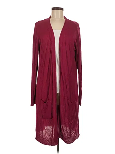 Pre-owned Joseph A Cardigan Sweater In Burgundy