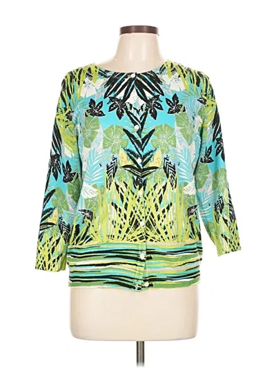 Pre-owned Joseph A Cardigan Sweater In Green