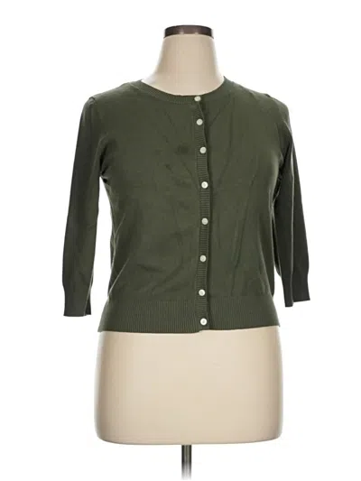 Pre-owned Joseph A Cardigan Sweater In Green
