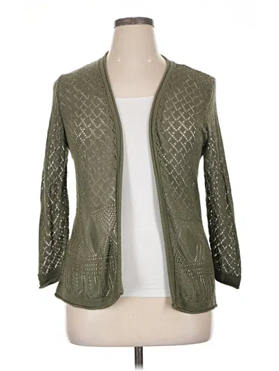 Pre-owned Joseph A Cardigan Sweater In Green