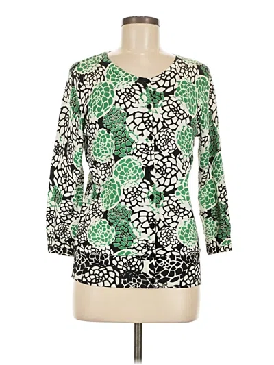 Pre-owned Joseph A Cardigan Sweater In Green
