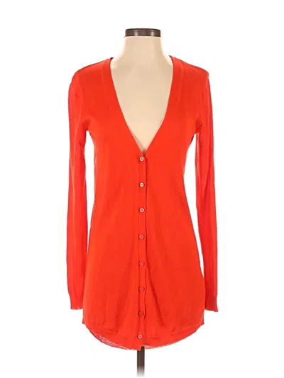 Pre-owned Joseph A Cardigan Sweater In Orange