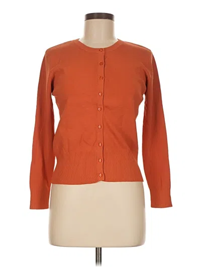 Pre-owned Joseph A Cardigan Sweater In Orange