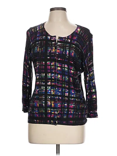 Pre-owned Joseph A Cardigan Sweater In Purple