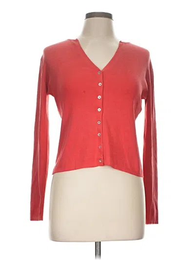 Pre-owned Joseph A Cardigan Sweater In Red
