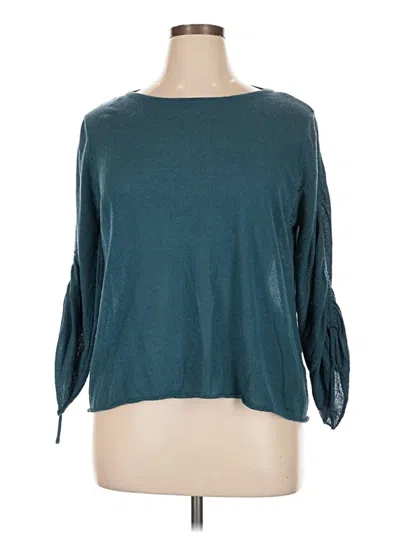 Pre-owned Joseph A Cardigan Sweater In Teal