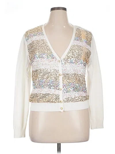 Pre-owned Joseph A Cardigan Sweater In White