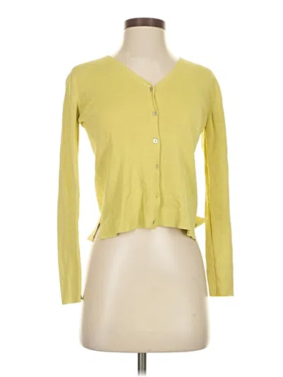 Pre-owned Joseph A Cardigan Sweater In Yellow