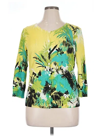 Pre-owned Joseph A Cardigan Sweater In Yellow