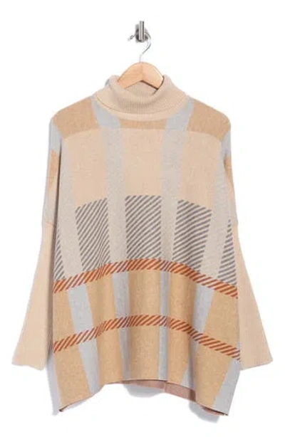 Joseph A Clubhouse Plaid Turtleneck Sweater In Multi