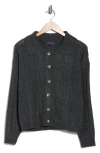 Joseph A Collared Pointelle Cardigan In Gray