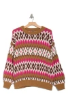 Joseph A Fair Isle Crewneck Sweater In Multi