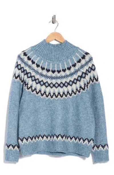 JOSEPH A JOSEPH A FAIR ISLE MOCK NECK SWEATER