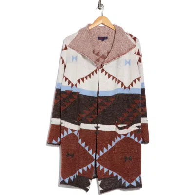 JOSEPH A JOSEPH A GEOMETRIC OPEN FRONT SWEATER COAT