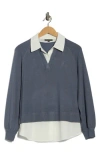 Joseph A Layered Collared Sweater In Black