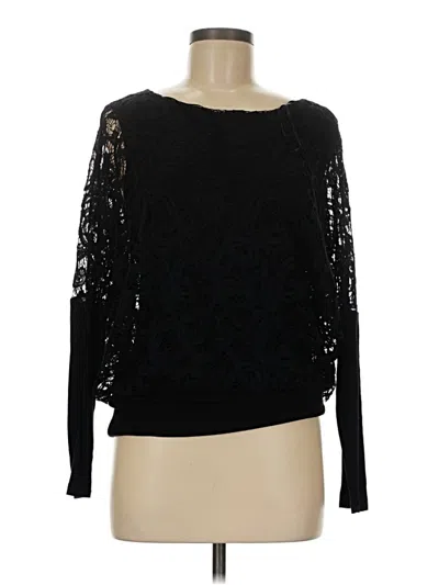 Pre-owned Joseph A Long Sleeve Blouse In Black