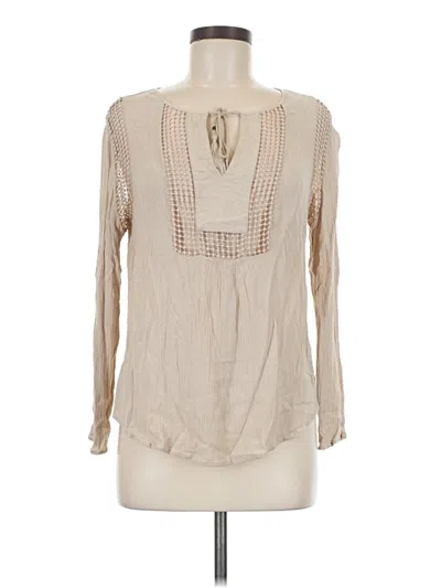 Pre-owned Joseph A Long Sleeve Blouse In Ivory