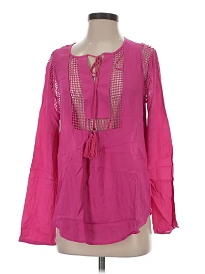 Pre-owned Joseph A Long Sleeve Blouse In Pink