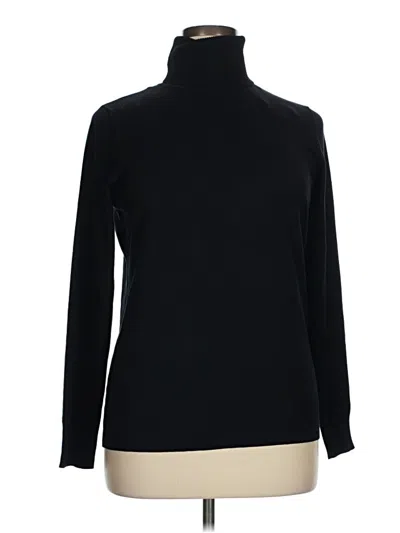 Pre-owned Joseph A Long Sleeve Top Black Turtleneck Tops