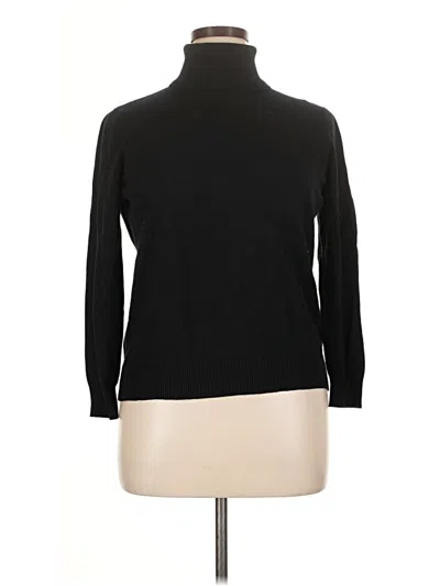 Pre-owned Joseph A Long Sleeve Top Black Turtleneck Tops