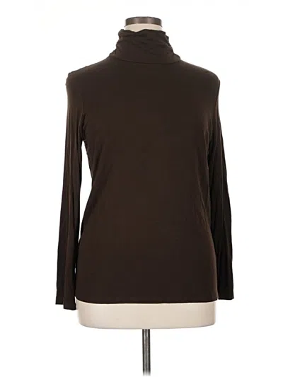 Pre-owned Joseph A Long Sleeve Turtleneck In Brown
