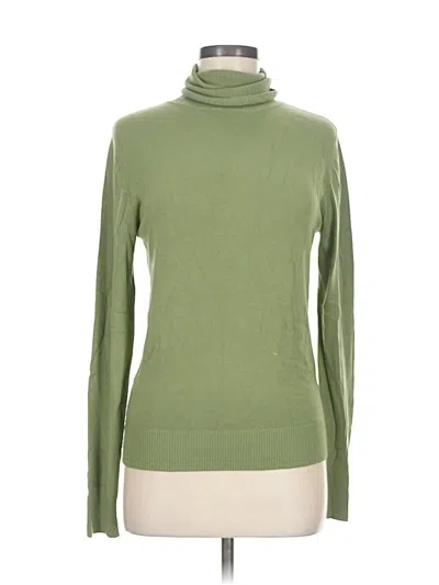 Pre-owned Joseph A Long Sleeve Turtleneck In Green