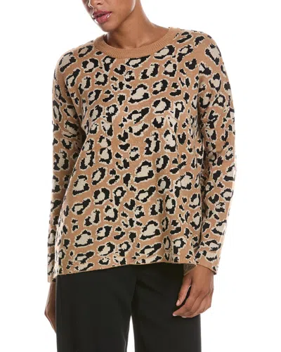 Joseph A . Lurex All Over Leo Crewneck Top In Brown
