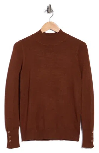 Joseph A Mock Neck Sweater In Cappucino