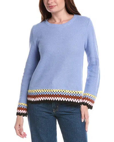 Joseph A . Novelty Crochet Sweater In Purple