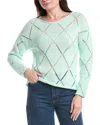 Joseph A . Open Pattern Sweater In Brown