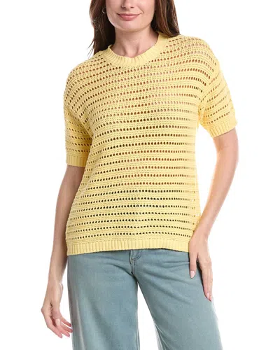 Joseph A . Open Stitch Boxy T-shirt In Yellow