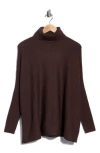 Joseph A Oversized Boxy Turtleneck In Brown