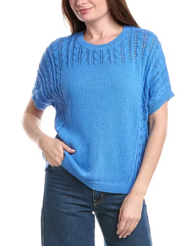 Joseph A . Placed Cable Boxy T-shirt In Blue
