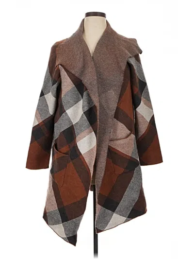 Pre-owned Joseph A Poncho In Brown