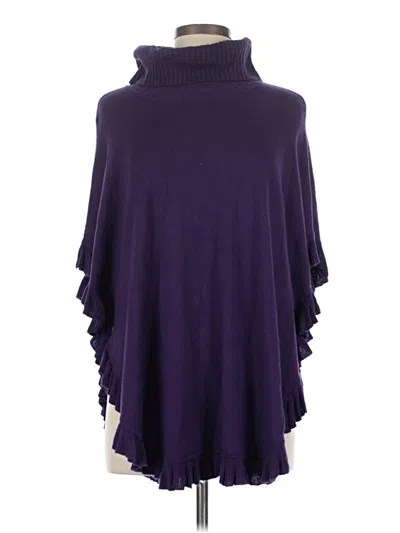 Pre-owned Joseph A Poncho In Purple