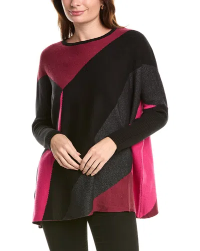 Joseph A . Poncho Sweater In Multi
